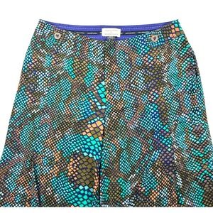 Anthropologie, Snakeskin Print Wide Leg Culottes, Boho Festival Casual
